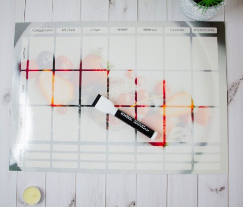 Магнитное меню на холодильник 